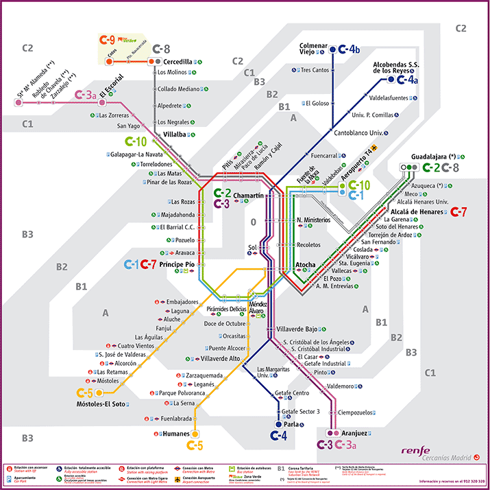 マドリード　RENFE MAP